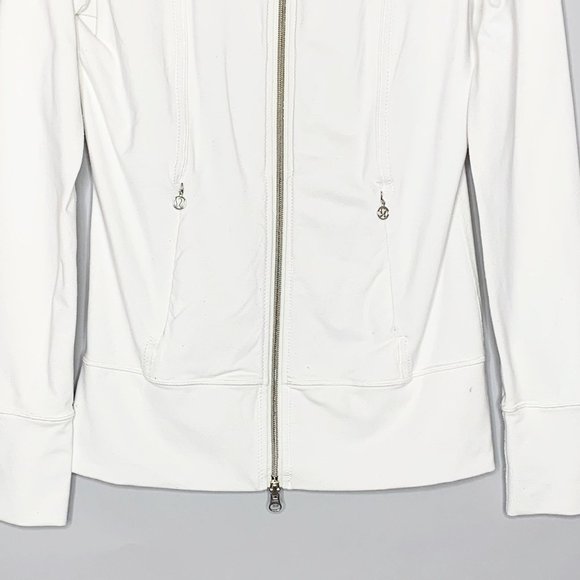 Lululemon Full Zip Long Sleeve Jacket Sz 4 Off White - Picture 5 of 11